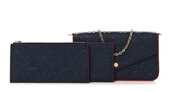 Louis Vuitton Handbags - Louis Vuitton Empreinte Pochette Felicie M64099 MarineRouge 3 pieces - dc NZ2189